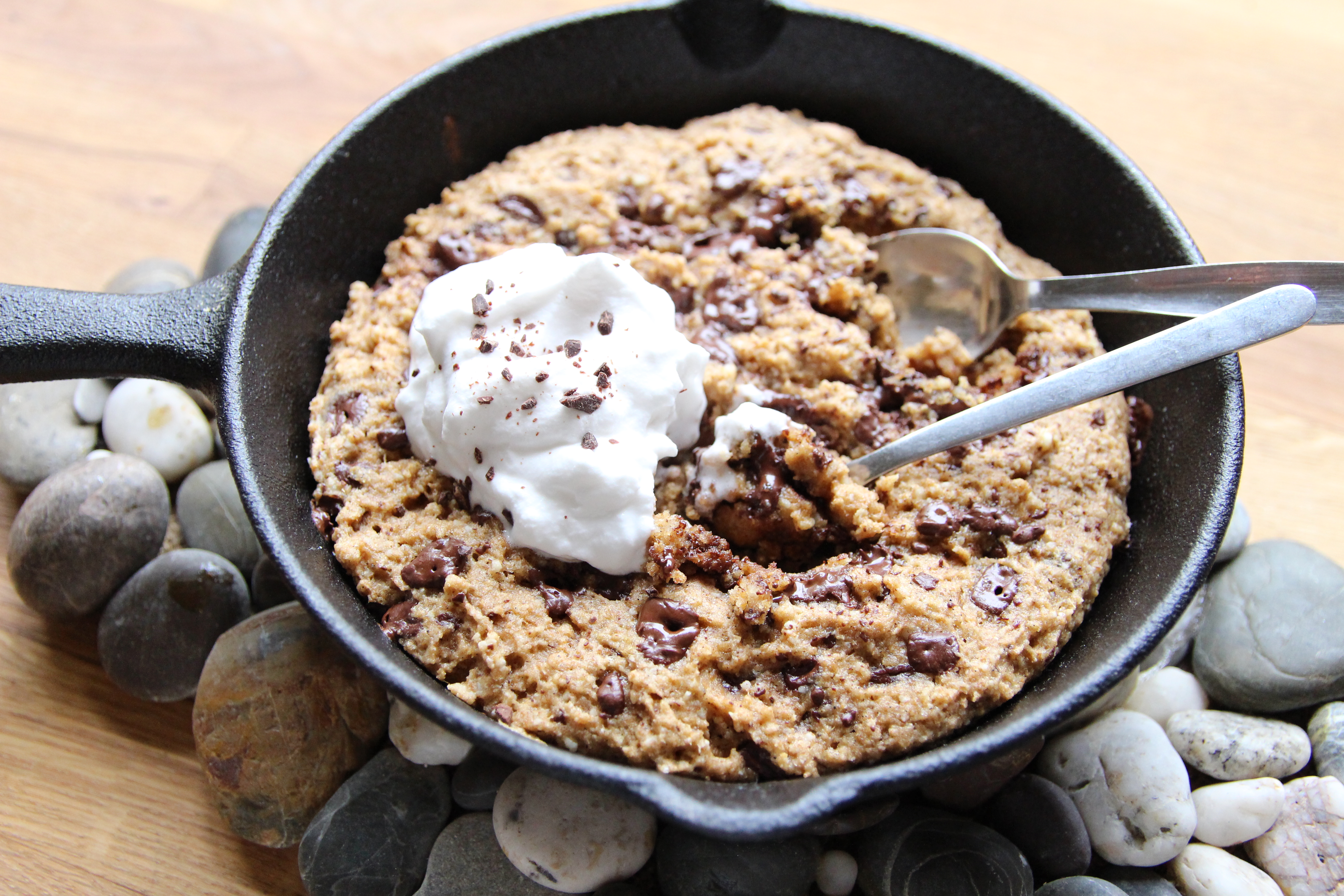 skillet chocolate chip cookie for two
