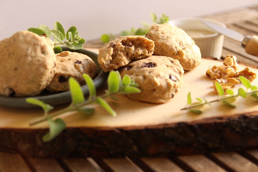 Healthier Soda Scones With Oregano And Olives - Let's Brighten Up