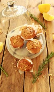 lemon and rosemary muffins