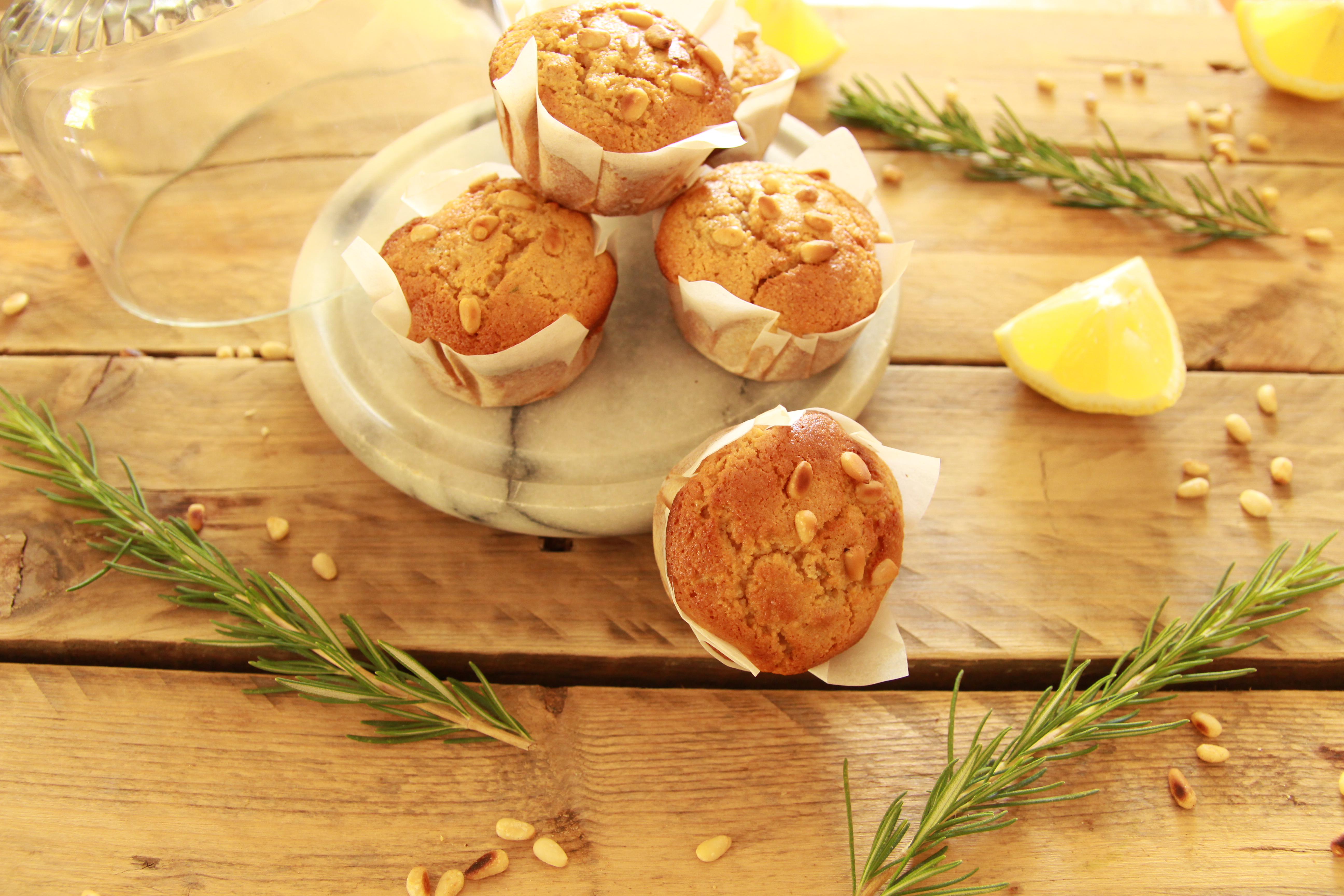 lemon and rosemary muffins