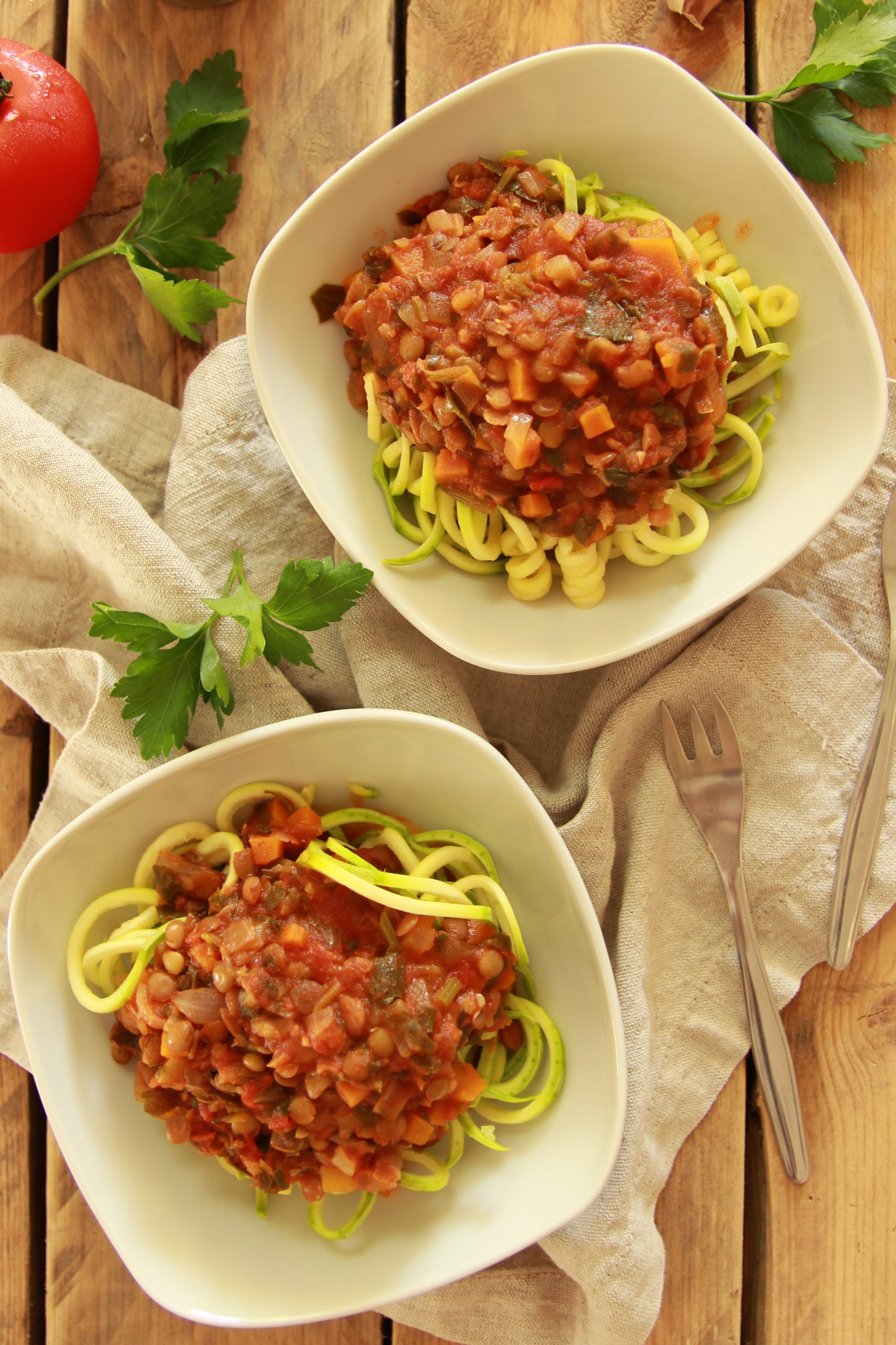 vegan lentil bolognese