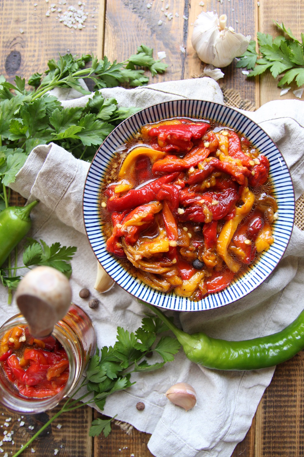 Pickled Roasted Peppers