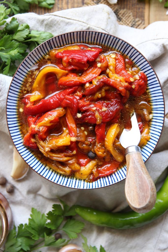 Pickled Roasted Peppers