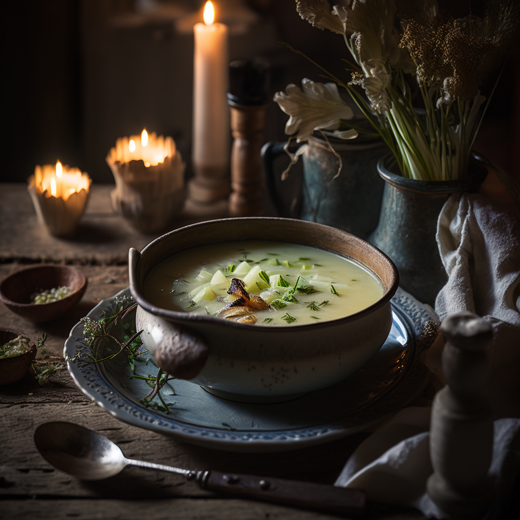 vegan potato leek soup